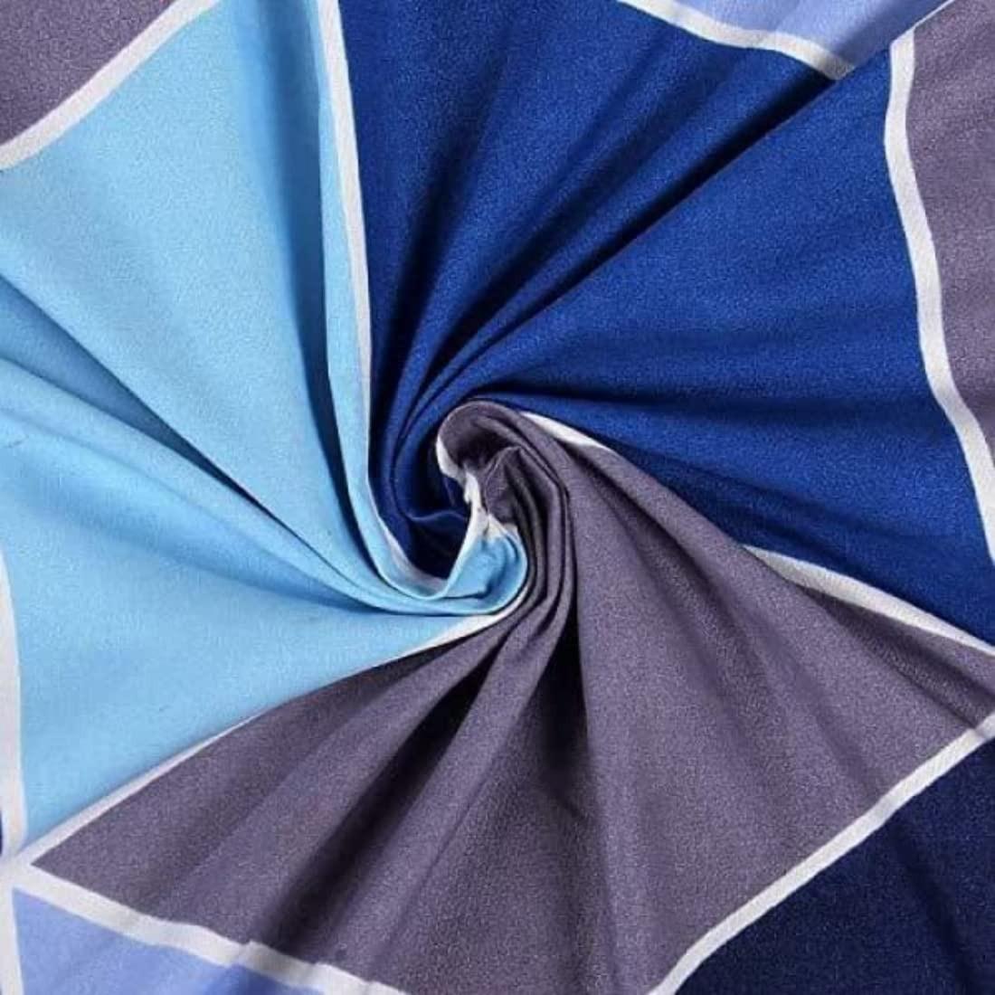 Super Soft Glace Cotton All Round Elastic Fitted Double Bed Bedsheet with 2 Pillow Covers-72x78x8