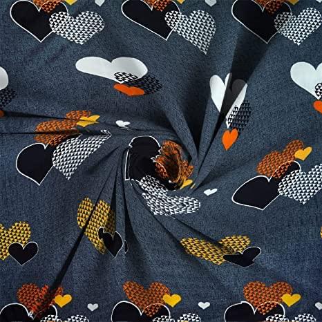 Super Soft Glace Cotton All Round Elastic Fitted Double Bed Bedsheet with 2 Pillow Covers-72x78x8