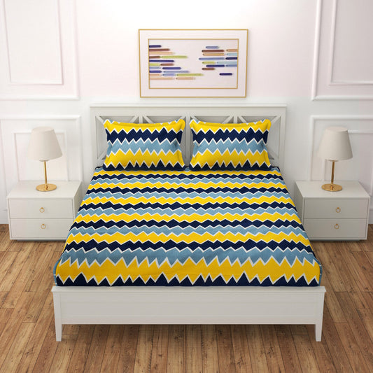 Microfiber Double Bedsheet With Two Pillow Covers