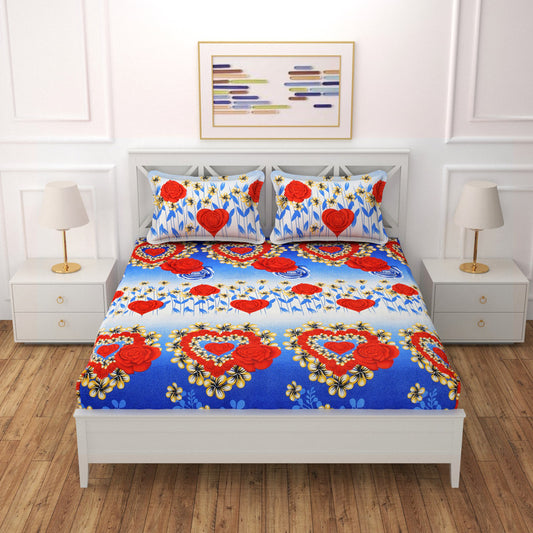 Microfiber Double Bedsheet With Two Pillow Covers