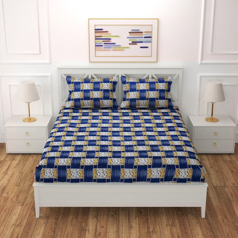 Microfiber Double Bedsheet With Two Pillow Covers