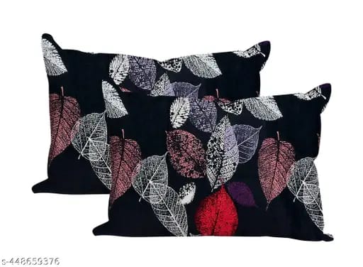 Super Soft Glace Cotton All Round Elastic Fitted Double Bed Bedsheet with 2 Pillow Covers-72x78x8