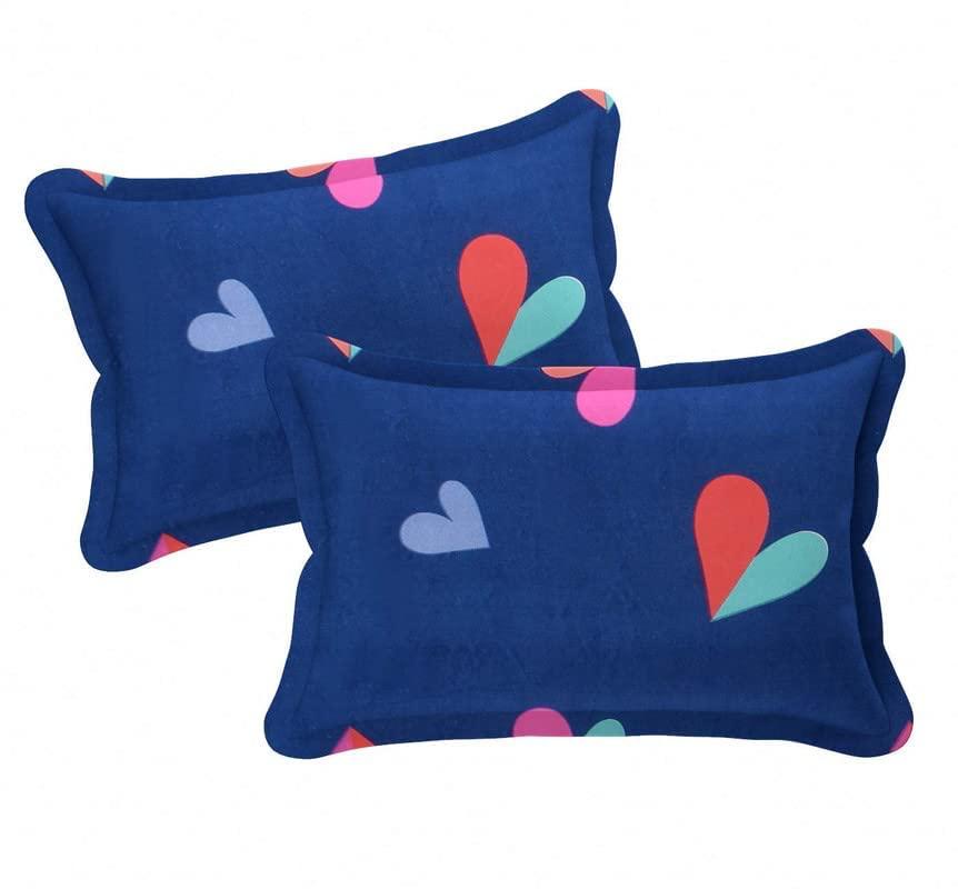 Super Soft Glace Cotton All Round Elastic Fitted Double Bed Bedsheet with 2 Pillow Covers-72x78x8