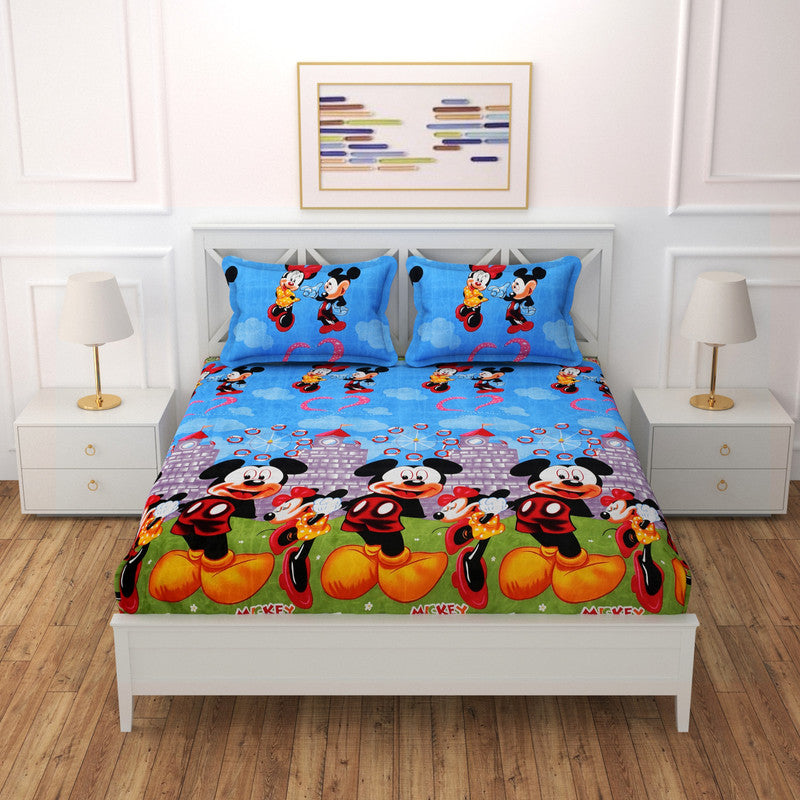 Microfiber Double Bedsheet With Two Pillow Covers