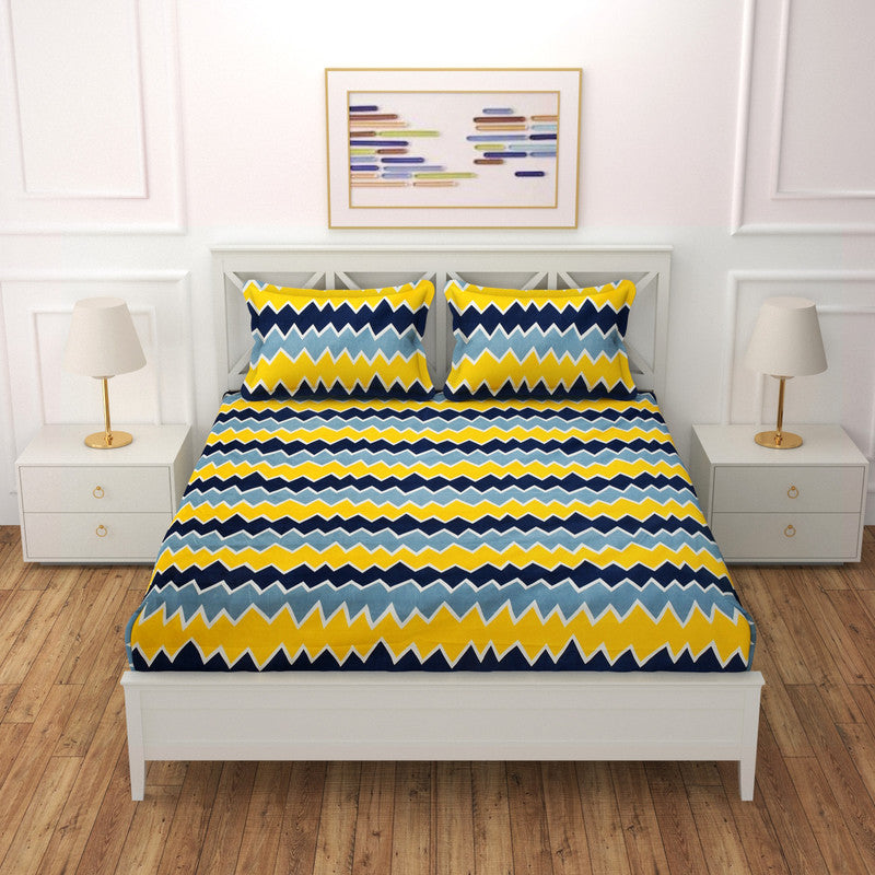 Microfiber Double Bedsheet With Two Pillow Covers