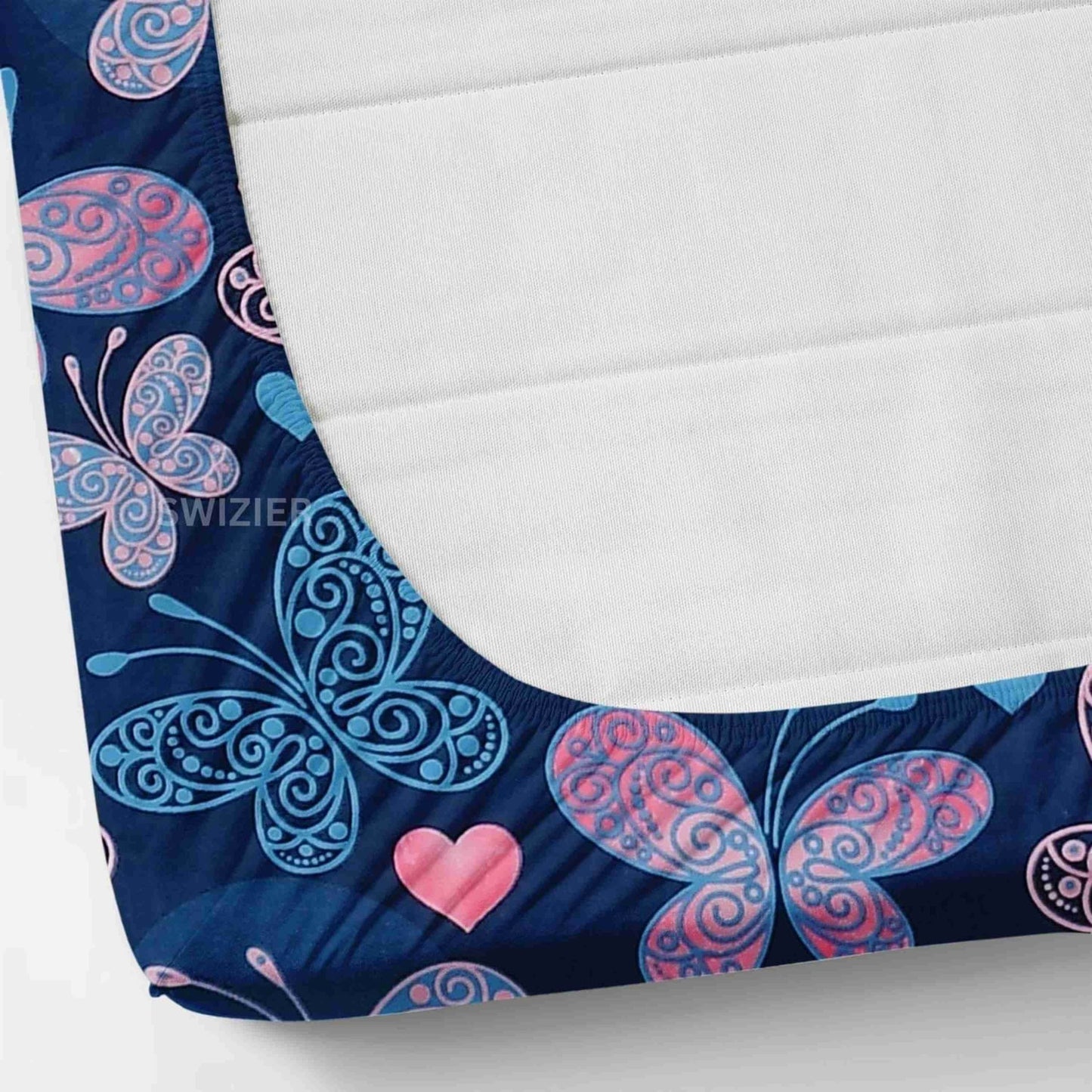 Super Soft Glace Cotton All Round Elastic Fitted Double Bed Bedsheet with 2 Pillow Covers-72x78x8